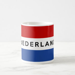 Mug Drapeau de Pays-Bas pays nederland nom de texte du