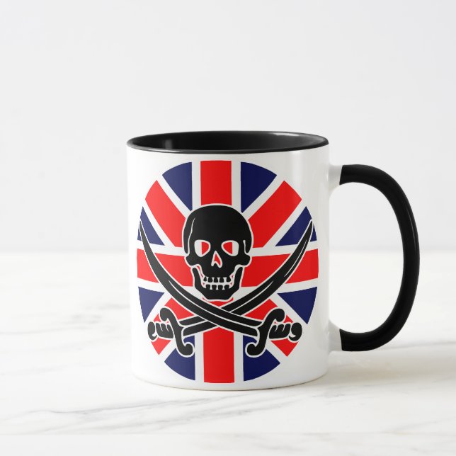 Mug Drapeau de pirate britannique. (Droite)
