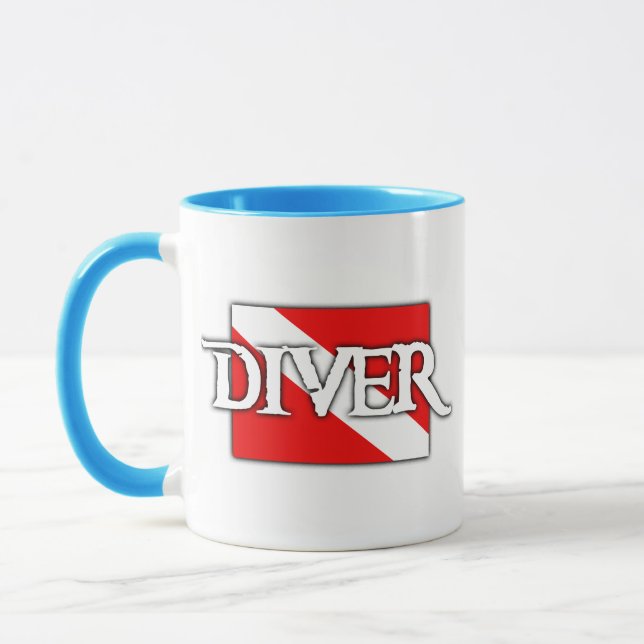 Mug Drapeau de plongée de style pirate (Gauche)