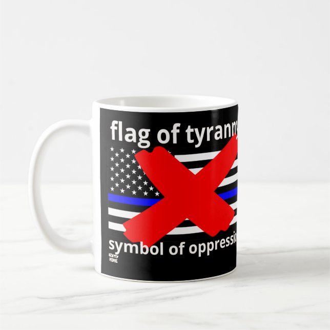 Mug Drapeau de police de la ligne bleue "DRAPEAU DE TY (Gauche)