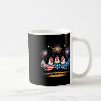 Mug Drapeau De Poulet Usa Patriotique Drôle Poulet 4 D