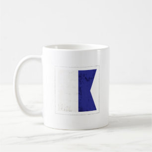 Mug Drapeau de signal nautique de la lettre "A"