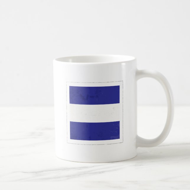 Mug Drapeau de signal nautique de la lettre "J" (Droite)
