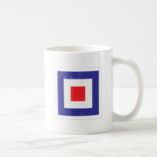 Mug Drapeau de signal nautique de la lettre "W"