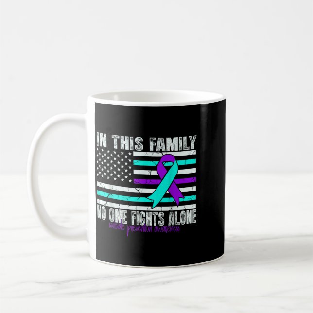 Mug Drapeau de soutien à la sensibilisation à la préve (Gauche)