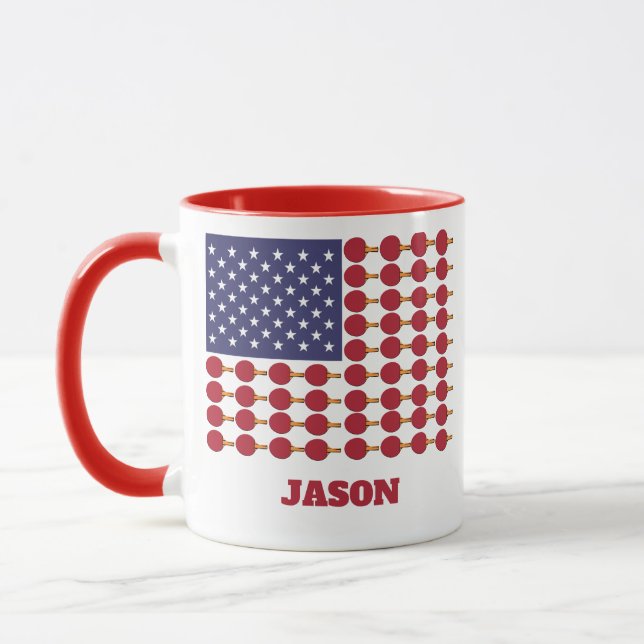 MUG DRAPEAU DE TABLE TENNIS USA (Gauche)