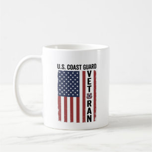 Mug Drapeau de Vétéran des Garde-Côtes Conception Vect