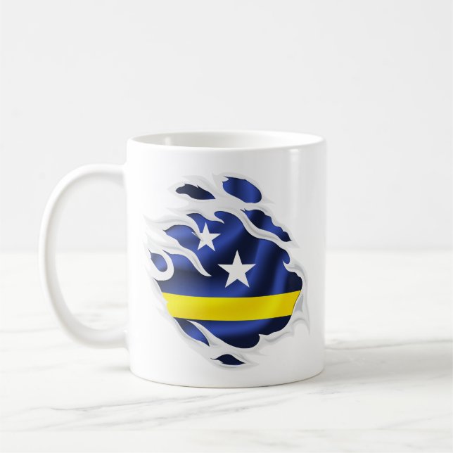 Mug Drapeau déchiré de Curaçao (Gauche)