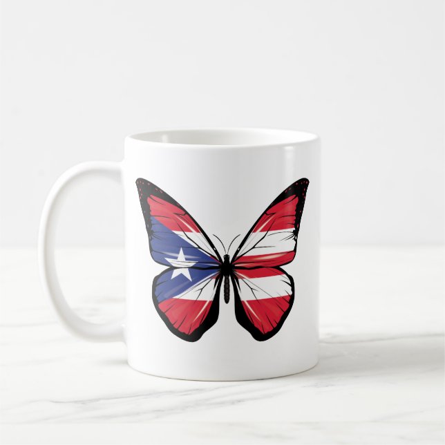 Mug Drapeau déchiré Porto Rico (Gauche)