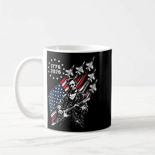 Mug Drapeau des avions de combat 250 ans Abe Lincoln j (Gauche)