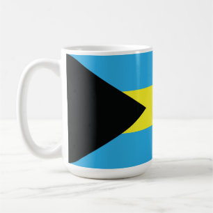 Mug Drapeau des Bahamas en bleu, noir et jaune