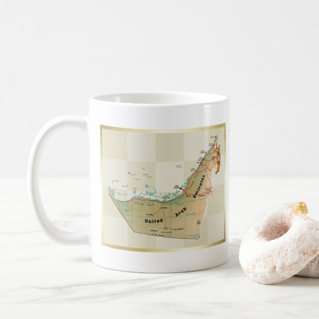 Mug Drapeau des Émirats arabes unis + Musique de carte (Avec donut)