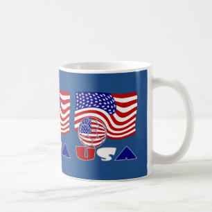 Mug Drapeau des États-Unis USA ballon de football Fond
