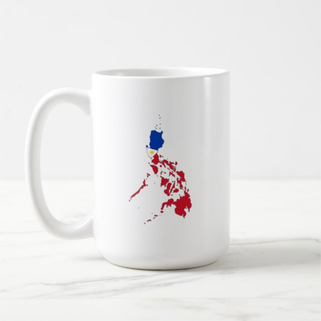 Mug Drapeau des Philippines sur la carte (Gauche)