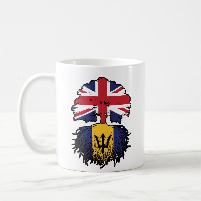 Mug Drapeau des racines d'arbre de la Barbade (Gauche)
