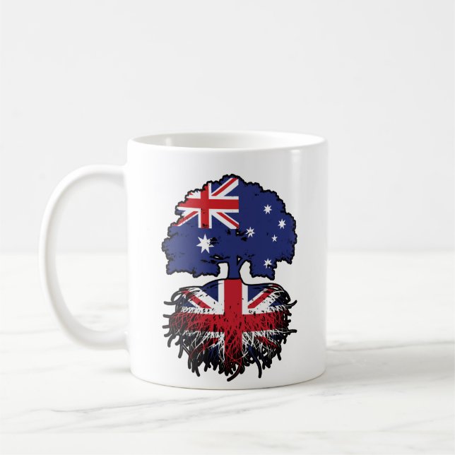 Mug Drapeau des racines d'arbre de l'Australie britann (Gauche)