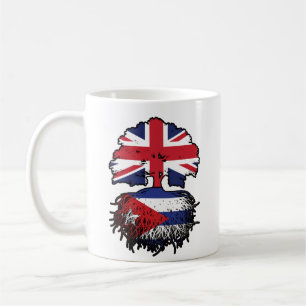 Mug Drapeau des racines de l'arbre cubain britannique