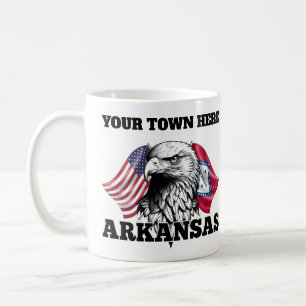 Mug Drapeau d'État ⭐ Arkansas Conception personnalisée