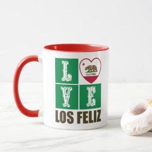 Mug Drapeau d'État de Californie Coeur Los Feliz