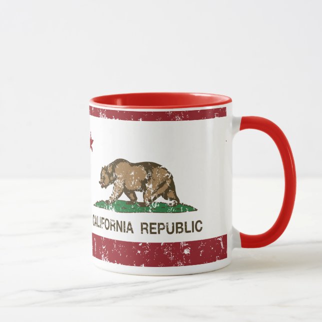 Mug Drapeau d'état de République de la Californie (Droite)