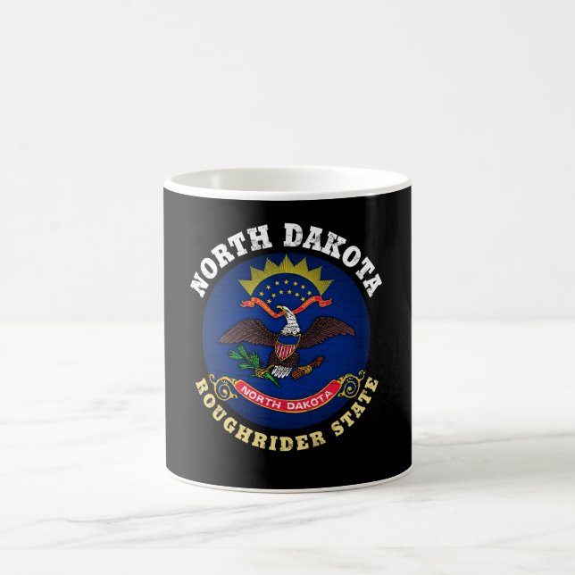 MUG DRAPEAU D'ÉTAT DU NORD DAKOTA ROUGHRIDER (Centre)