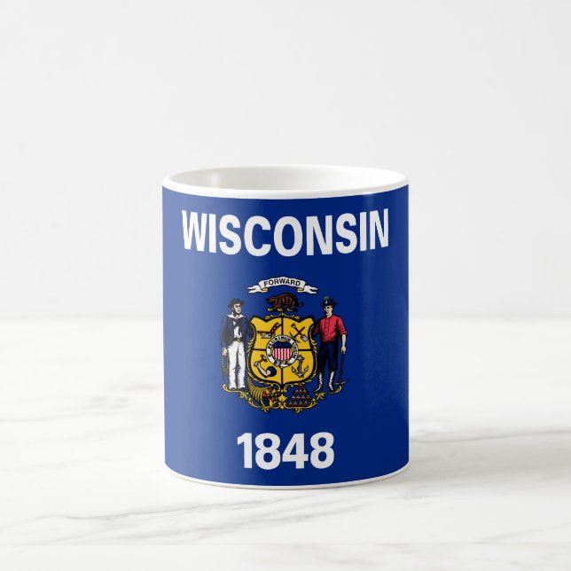 Mug Drapeau d'État du Wisconsin (Centre)