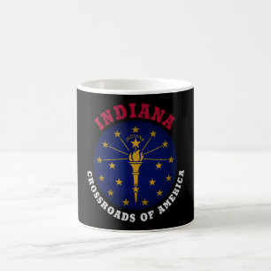 MUG DRAPEAU D'ÉTAT INDIANA CROSSROADS