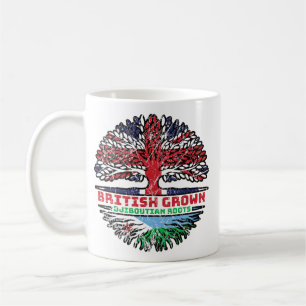 Mug Drapeau djiboutien britannique des racines d'arbre
