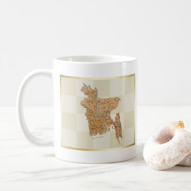 Mug Drapeau du Bangladesh + Musique des cartes (Avec donut)