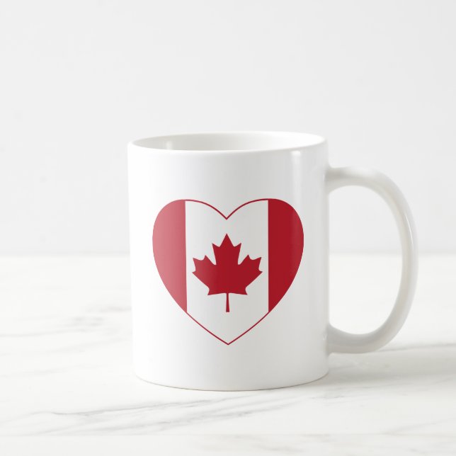 Mug Drapeau du Canada Café-Coeur (Droite)