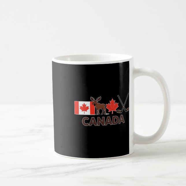 Mug Drapeau du Canada Feuille d'érable canadienne Cerf (Droite)