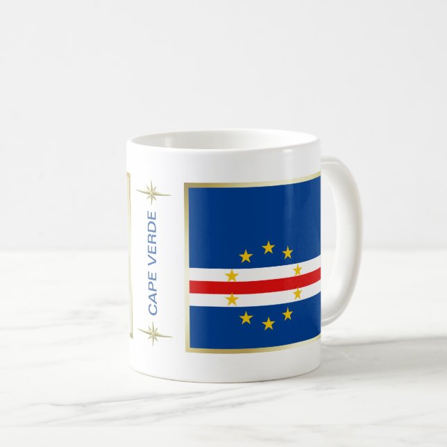 Mug Drapeau du Cap-Vert + Musique cartographique (Devant droit)