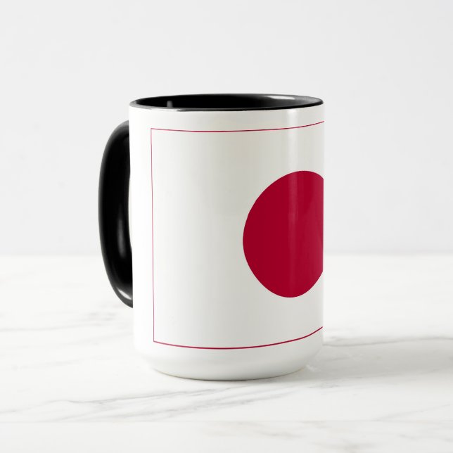 Mug Drapeau du Japon : Hinomaru, Nisshōki, Soleil leva (Devant gauche)