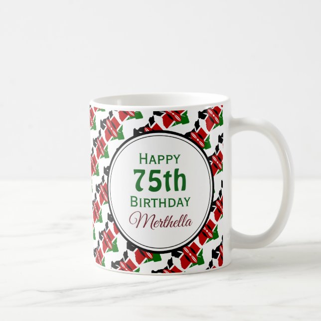 Mug Drapeau du KENYA Cadeau personnalisé de verset pou (Droite)