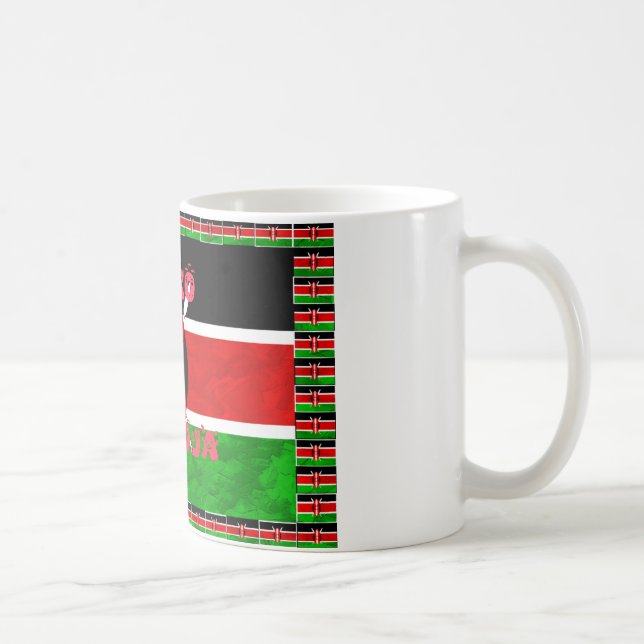 Mug Drapeau du Kenya : Tuko Pamoja - Design d'art de l (Droite)