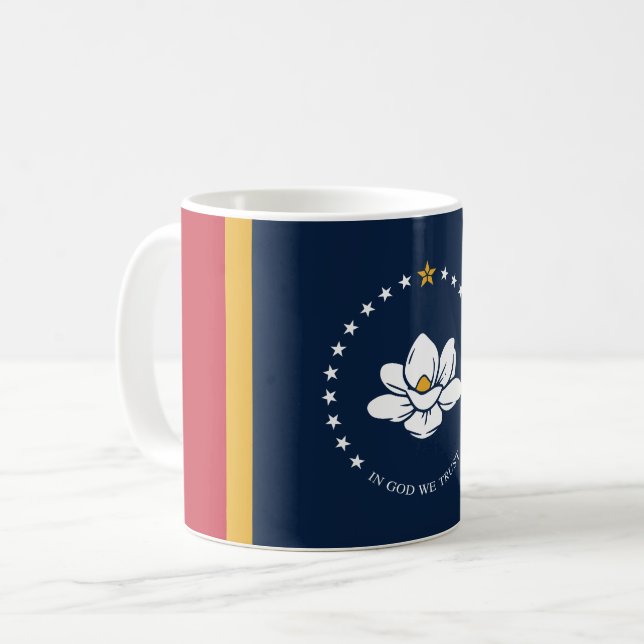 Mug Drapeau du Mississippi - Nouveau Drapeau de Magnol (Devant gauche)