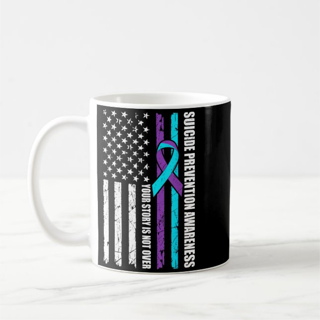 Mug Drapeau du Mois de la sensibilisation à la prévent (Gauche)