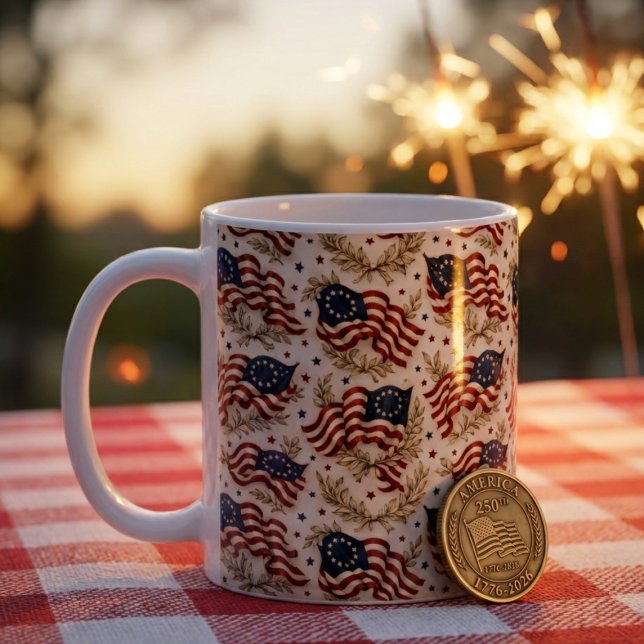 Mug Drapeau du patrimoine américain 250 motif (Créateur téléchargé)