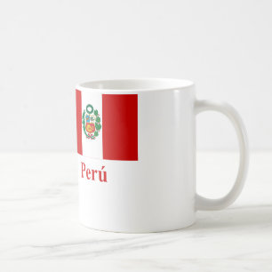Mug Drapeau du Pérou avec le nom dans l'Espagnol