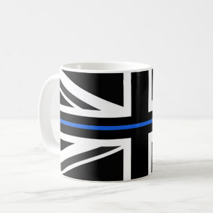 Mug Drapeau du Royaume-Uni de la ligne bleue mince