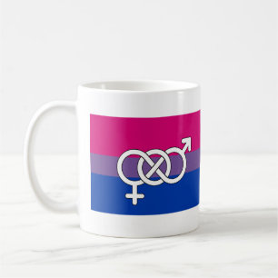 Mug Drapeau du symbole de la fierté bisexuelle