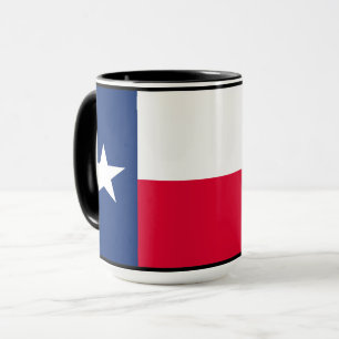 Mug Drapeau du Texas avec des Bluebonnets sur fond noi