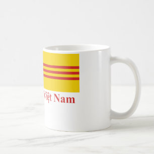 Mug Drapeau du Vietnam du Sud avec le nom dans le