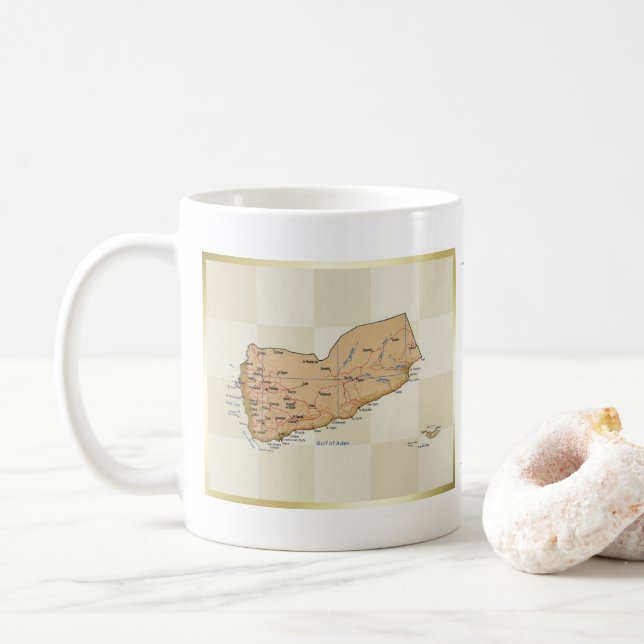 Mug Drapeau du Yémen + Plan de Musique (Avec donut)