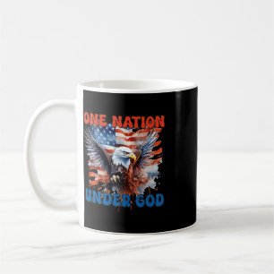 Mug Drapeau d'une nation sous Dieu 4 juillet patriotiq