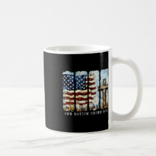 Mug Drapeau d'une nation sous Dieu 4 juillet Patriotiq