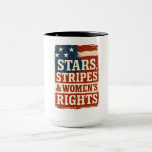 Mug Drapeau en détresse Stars, Stripes & Droits des Fe