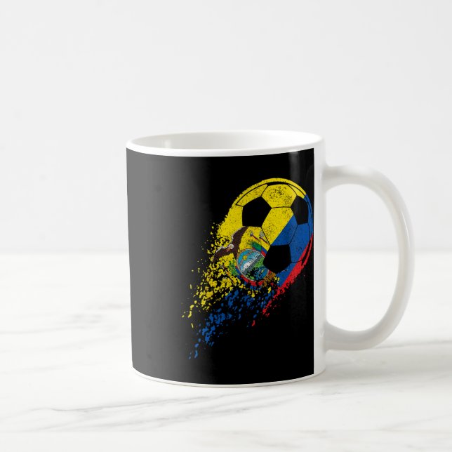 Mug Drapeau équatorien équatorien Joueur de footll  (Droite)