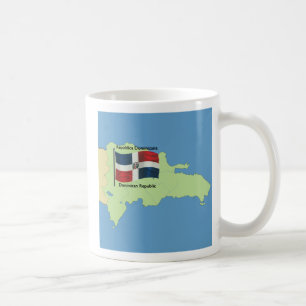 Mug Drapeau et carte de la République Dominicaine