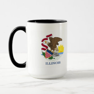 Mug Drapeau et phoque de l'Illinois
